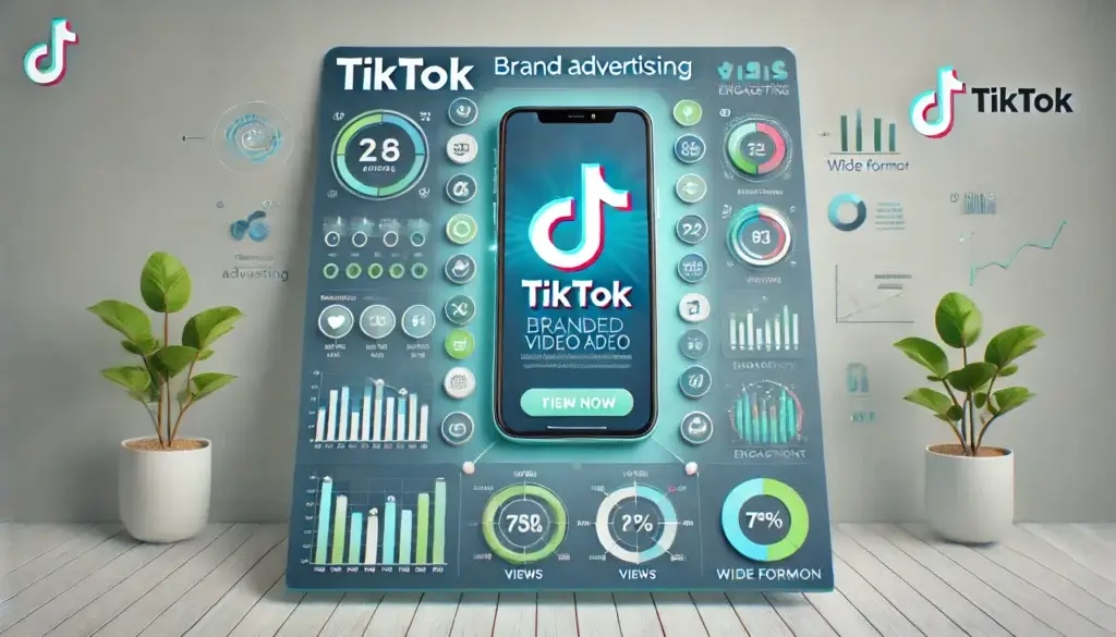 Заробіток в TikTok, а саме Смартфон із рекламним відео TikTok, на якому демонструється продукт бренду.